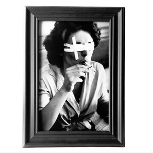 "Werid Photo Of Woman Smoking" Oddy Strange Weird Framed Photo PrintFr Fun Art
